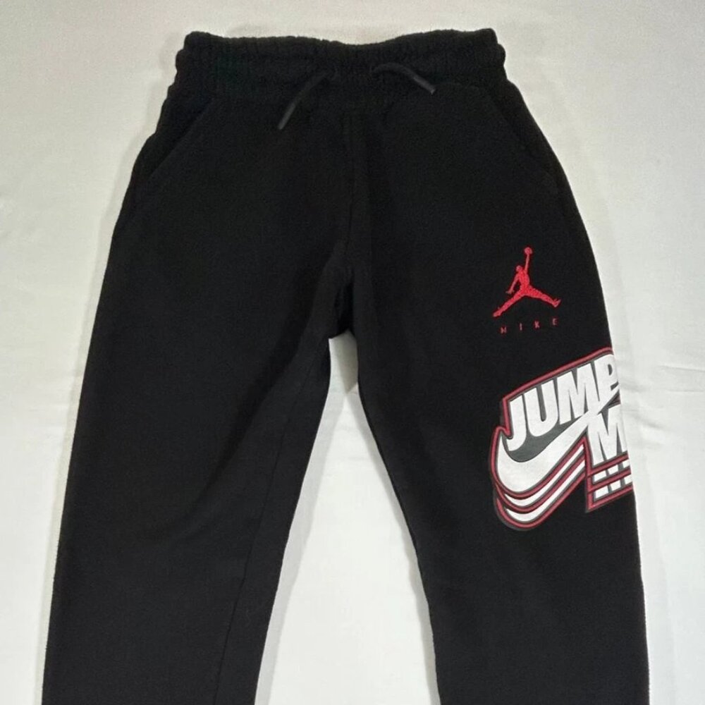 Jordan Boys Joggers Size Medium Black Jumpman Classic Fleece Joggers